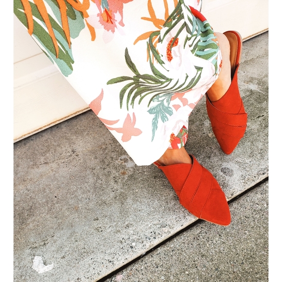 Price firm!Arabella// brick crisscross mule flat - Picture 6 of 6